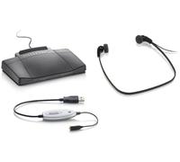 Philips LFH5220/03, Kit de Transcription, ACC2310 USB Interrupteur à Pied Design 3 Pédale, LFH0334 Écouteurs stéréo, sans Logiciel, Anthracite