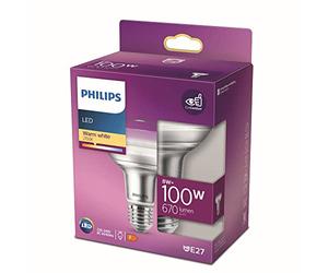 Philips Lighting 77387800 LED CEE F (A - G) E27 réflecteur 8 W = 100 W Blanc Chaud (Ø x L) 8 cm x 11.2 cm 1 pc(s)