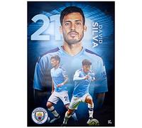 Philips Lighting Affiche de football Manchester City FC 2019/20 David Silva Action A2 - Produit sous licence officielle - Disponible en tailles A3 et A2 (A2)