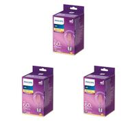 Philips Lighting Ampoule LED Globe E27 Filament 7W Equivalent 60W Claire Blanc chaud (Lot de 3)