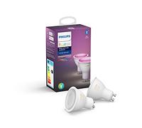 Philips Lighting Hue Ampoules LED Connectées White & Color Ambiance GU10 Compatible Bluetooth, Fonctionne avec Alexa - Pack de 2 Ampoules