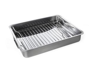 Philips Lighting IKEA KONCIS Plat à Four avec Grille Acier Inoxydable Argent 32 x 40 x 7 cm