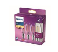 Philips LEDclassic Pack de 3 ampoules B35 E14, 2700 K, 4,3 W, 8718699763817, B35