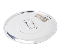 Philips Lighting Pentole Agnelli FAMA2932 Flat Lid with Handle, Rim and Bridge, Heavy Type in BLTF Aluminum, Polished Silver, 32 cm