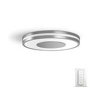 Philips Lighting White Ambiance BEING Plafonnier 32W - Aluminium (télécommande incluse), compatible Bluetooth