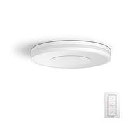 Philips Lighting White Ambiance BEING Plafonnier 32W - Blanc (télécommande incluse), compatible Bluetooth aluminium