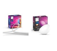 Philips Lightstrip Hue Play Gradient pour TV 55 pouces, synchronisation de la lumière avec l'écran & Go Lampe portable connectée White and Color Compatible Bluetooth, fonctionne avec Alexa