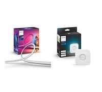 Philips Lightstrip Hue Play Gradient pour TV 55 pouces, synchronisation de la lumière avec l'écran & Hue Bridge 2.0, Pont de connexion