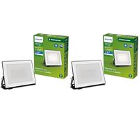 Philips Lois Projecteur Extérieur, 20 W, 3000 K, Noir (Lot de 2)