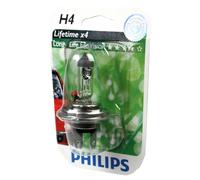 Philips Longlife Ecovision H4 Ampoule De Phare Avant, Durée De Vie Plus Longue, Blister De 1