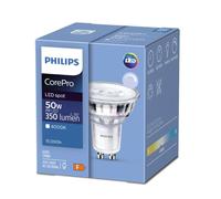 PHILIPS Lot de 10 ampoules LED Corepro 4 W (50 W) GU10, 4000 K, blanc froid, 36 degrés, intensité variable, Royaume-Uni