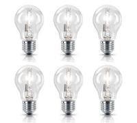 Philips Lot de 6 ampoules halogènes classiques traditionnelles A55 125 W 240 V à culot à vis Edison E27