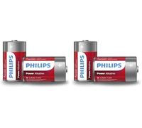 Philips LR20P2B/10 - Piles Power Alkaline - 2 pièces LR20-1.5 V (Lot de 2)