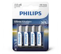 Philips LR6E4B/10 - Piles Alcalines Ultra AA - Lot de 4 - Longue Durée de Conservation - Usage Universe
