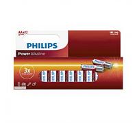 Philips Pile Alcaline AA x 12 Powerlife (LR6) - Pack économique 12 pièces