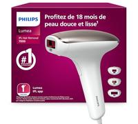 Philips Lumea série 7000, Épilateur à lumière pulsée, alternative à l'épilation laser, 3 embouts pour le corps, le visage et le maillot, modèle SC1999/00
