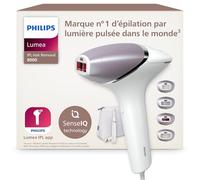 Philips Lumea série 8000, Épilateur à lumière pulsée, alternative à l'épilation laser, technologie SenseIQ, 4 accessoires pour corps, visage, maillot, aisselles, tondeuse-stylo compact, BRI949/00