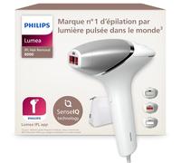 Philips Lumea série 8000 - épilateur à lumière pulsée, alternative à l'épilation laser, technologie SenseIQ, 3 embouts pour le corps, le visage et les zones de précision, BRI946/00