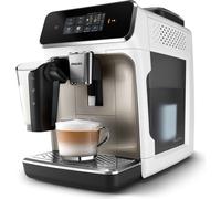 Philips Machine à café automatique 2200 Series, 2 réglages de café, mousseur à lait, blanc (EP2333/40)