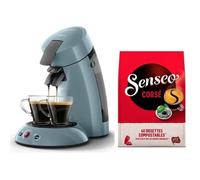 Philips Machine à Café Dosette SENSEO HD6553/21 + 1 Sachet de 40 dosettes - BLEU