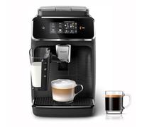 PHILIPS machine à café grain 2300, 4 boissons, carafe LatteGo, Noir mat