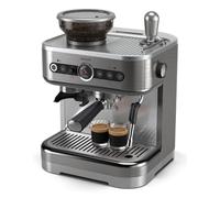 PHILIPS Machine à expresso semi-automatique Barista Brew, bac à grains 250g | Expresso simple ou double, Americano, cafetière à grain, réservoir 250g, tassage calibré, guidage intuitif, Inox (PSA3218/01)