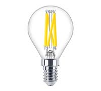Philips Master LED E14 sphérique filament clair 3,4 W 470 lm - 922-927 Dim aWarm | Meilleur rendu des couleurs - Intensité variable - Remplacement 40 W