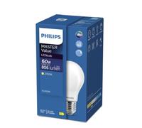 Philips MASTER Value LED Bulb E27 Poire Dépolie 5.9W 806lm - 927 Blanc Très Chaud | Meilleur rendu des couleurs - Dimmable - Équivalent 60W