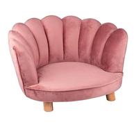 Philips maxxpro Canapé pour Chat et Chien - Rose - Surélevé avec Pieds en Bois - Matériau Velours - 61,5 x 52 x 33 cm - pour Chats et Chiens jusqu'à 80 kg