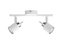 Philips Meranti 2 spots métalliques GU10 IP20 blanc - 46531200