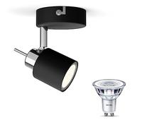 Philips Meranti Spot en saillie avec culot GU10 et spot LED Philips GU10 50W - LED - Spot en saillie - 1 ampoule - Noir