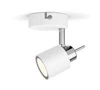 Philips Meranti spot métallique simple GU10 IP20 blanc - 46529900