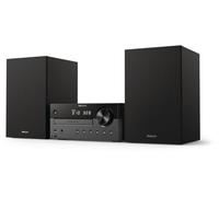 PHILIPS Micro Système Musical TAM4505, stéréo Bluetooth 60W avec CD, MP3-CD, Radio FM, Lecture USB, Haut-parleurs Bass Reflex, Design Classique et entrée Audio pour la Maison