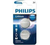 Philips Piles Bouton CR2025 2 Pièces - Pile Montre 3V/150 mAh - Convient pour Montres, Calculatrices et Porte-clés - Pile au Lithium