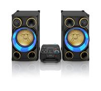 Philips Minichaîne Hi-FI NTRX900/12 - Ensembles Audio pour la Maison (Système Mini Audio Domestique, Noir, Bleu, Or, 1 disques, Plateau, 3600 W, 20,3 cm)