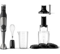 Philips Mixeur Plongeant Series 5000-3 accessoires + Spiralizer (0.7L), Puissance de 1200W, Technologie ProMix, Indicateur de vitesse à LED, Contrôle sans effort, Nettoyage facile, Noir (HR2684/00)
