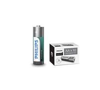 Philips MN1500 LR6 Piles AA de qualité Industrielle - Argenté/Gris/Turquoise (Lot de 10)