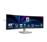 Philips Moniteur 49B2U5900C 48,8 incurvé Pouces DQHD, 75 Hz, RJ45, Dalle VA, 4 ms GtG, Adaptive Sync, HDR400, réglage en Hauteur, Haut-parleurs, (5120 x 1440 HDMI 2X 2.0 DP Hub USB) - Gris foncé