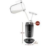 Philips SENSEO Ⓡ Milk Twister - Mousseur à Lait Chaud et Froid, pour 2 Cappucinos, Revêtement Antiadhésif, Noir (CA6500/60)