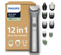 Philips Multigroom série 5000 Tondeuse tout-en-un 12 accessoires - tondeuse pour barbe, cheveux et corps, lames en métal auto-affûtées, 20 hauteurs de coupe (0,5-20 mm), modèle MG5952/30