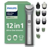 Philips Multigroom série 5000 Tondeuse tout-en-un 12 accessoires - tondeuse pour barbe, cheveux et corps, lames en métal auto-affûtées, 20 hauteurs de coupe (0,5-20 mm), modèle MG5952/30