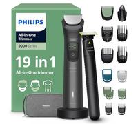 Philips Multigroom série 9000 Tondeuse tout-en-un 19 accessoires + rasoir OneBlade pour hommes - ensemble tondeuse/rasoir pour barbe, cheveux et corps, 27 hauteurs de coupe (0,2-20 mm), MG9556/15