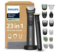 Philips Multigroom série 9000 Tondeuse tout-en-un 23 accessoires + rasoir OneBlade pour hommes - ensemble tondeuse/rasoir pour barbe, cheveux et corps, 27 hauteurs de coupe (0,2-20 mm), MG9561/30