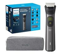 Philips Multigroom Series 9000 Kit de toilettage 24 en 1 pour barbe, cheveux et corps | Peigne de coupe de précision, lames en acier auto-affûtées, technologie BeardSense, imperméable, l'emballage