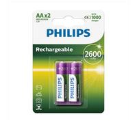 Philips Multilife R6B2A260 - Batterie 2 x type AA - NiMH - (rechargeables) - 2600 mAh