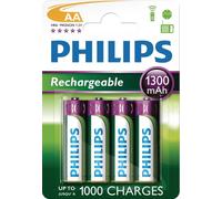 Philips Multilife R6B4A130 - Batterie 4 x type AA - NiMH - (rechargeables) - 1300 mAh