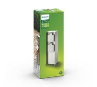 Philips Multiprise de jardin, Borne exterieur, bloc d'alimentation, Acier Inoxydable, IP44, dimensions 23 x 7 x 7 cm, Philips Rock Résitant aux intempéries