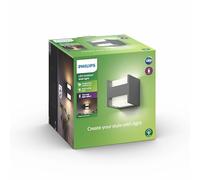 Philips myGarden, Applique murale d'extérieur LED Arbor [anthracite] 2 x 4,5 W. Pour l'éclairage du jardin et de la terrasse, blanc chaud 2700K