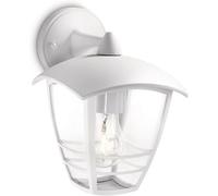 PHILIPS MyGarden, Applique Murale Extérieure Cr vec Détecteur, Blanc | Applique Murale, Ampoule E27 non incluse, IP44 Résiste aux projections d'eau, Design Vintage, Installation Facile