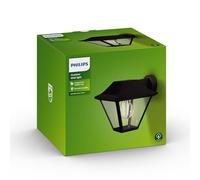 Philips Mygarden, Applique murale extérieure Descendante ALPENGLOW, nécessite une ampoule E27 max 60W - Noir